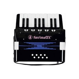 Acordeon Infantil Farinelli 8 Bajos 17 Teclas Negro, Acjrfne