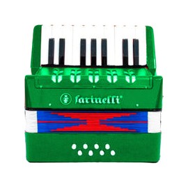 Acordeon Infantil Farinelli 8 Bajos 17 Teclas Verde, Acjrfven