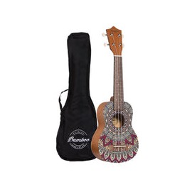 Ukulele Soprano Ukelele Bamboo Bu-21 Deep Ocean Uculele Con Funda