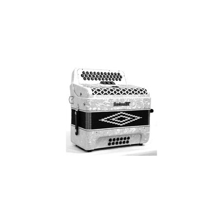 Acordeon Farinelli 34 Botones 3 Regs Sol Blanco 3412w