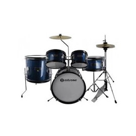Bateria Extreme Exbt059 Junior 5 Piezas Azul Rayado Aro Negro