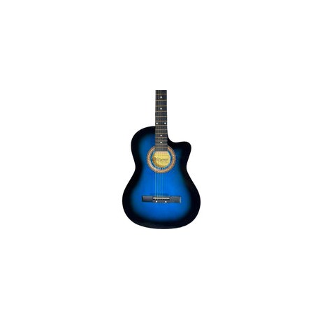 Guitarra Electroacustica Mc Cartney Cg-851eq Bt Cuerdas Nylon Azul Sombreado