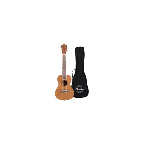 Ukulele Concierto Bamboo Estudio Marron Con Funda Bu-23-org