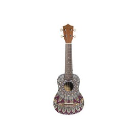 Ukulele Soprano Ukelele Bamboo Bu-21 Deep Ocean Uculele Con Funda