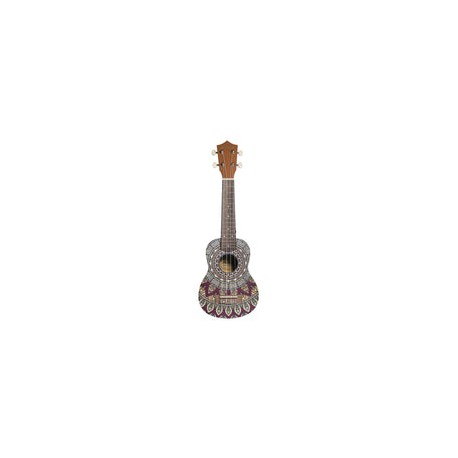 Ukulele Soprano Ukelele Bamboo Bu-21 Deep Ocean Uculele Con Funda