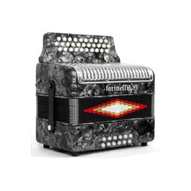 Acordeon Botones Farinelli Gris 3012 Fa Parrilla Metal 3012fagp