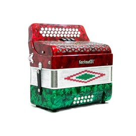 Acordeon Farinelli 34 Botones 12 Bajos 3 Registros Bandera Sol 3412b