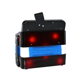 Acordeon Farinelli Acifnr Infantil 7 Botones 3 Bajos Negro Rojo