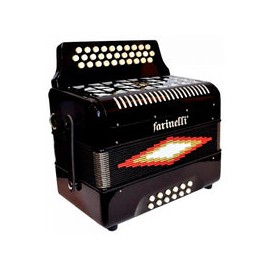 Acordeon Farinelli Premium Botones Bea Negro 3012sin